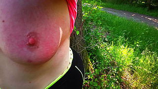 Directly on the street the tits beaten red
