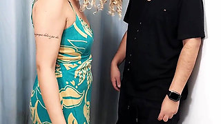 MILF Has Sex with a Salesman in the Dressing Room.