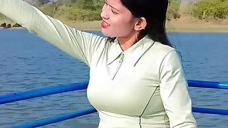 Local Desi girl art tattoo design on the boobs, After boobs sucking