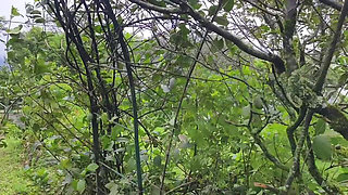 Indian Desi Girl Kissing Scenes and Boobs Press by Her Boyfriend in Forest