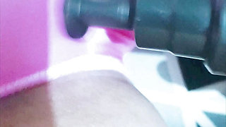 Thick thigh Pinay wife pussy massage + Creampie