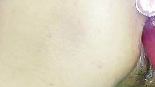 Pinay viral dp with a big dildo wet and messy pussy