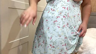 Egyptian Teen in Sexy Pantyhose Masturbates Tight Wet Hairy Pussy.