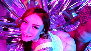 Cute Redhead Teen Fucked Doggystyle on the Hump Bus
