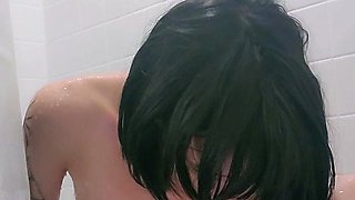 Small tit latina brunette fucks a big cock