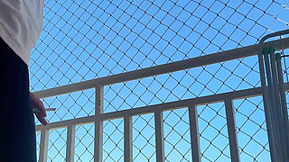 Chubby Latina Balcony Fart Session Thick Ass Releasing Loud Stinky Farts Outdoor