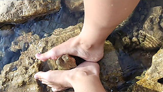 Footjob in the Sea