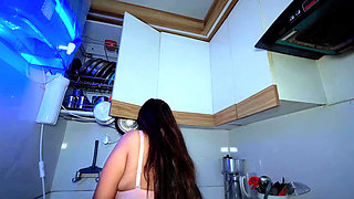 Village Hot Bhabhi fuck in Kitchen with loud moaning.