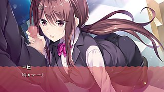 Busty anime babe gets wild with a handjob and internal release