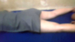 Beautiful woman erotic massage after work