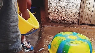 Bathing My Pregnant GF Outdoor, Dirty Environment Vibes