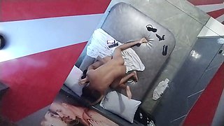 My young student kisses me and then gives it to me hard until he fills me up and finishes on my face