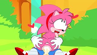 Classic Amy Rose x Sonic [Beachside Bunnies + MrcBleck]