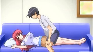 Hentai Step-Sis Surprise: First Time on the Couch with Titty Fucking