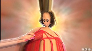 Vintage Brunette's Double Passion Ignites with Sultry Heat