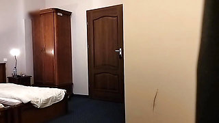 shows pizza delivery guy tits while husband is in the toilet 100% true