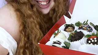 Great Big Boobs On Masturbating Redhead