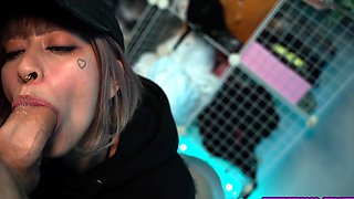 Czech amateur blowjob and fucking POV in public