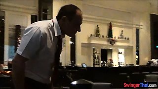 Business man cheating with a very pretty Thai hooker