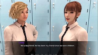 Naturist, naturist game, school girl fart face