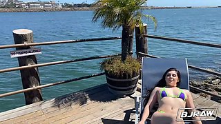 Bjraw Keira Croft, sucks Romeo Mancini Big Cock and takes huge facial cumshot!