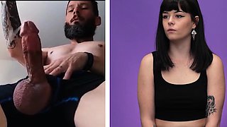 Reaction CFNM baes watching guys jerking