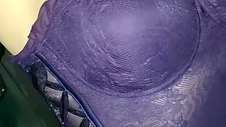 No Panties in Mini Skirt at Public Place