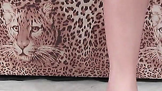 Brunette Sexy Feet Footjob and Fucking in the Gloryhole!