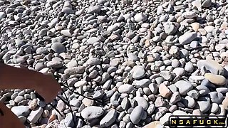Beautiful skinny 18yo Teen fucks outdoor