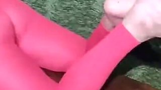 Worshiping Feet with Footless Nylon Socks