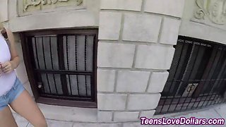 Amateur teenager pound point of view