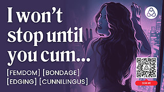 ASMR Audio Porn: Femdom Fucks Her Submissive Male On a First Date - Bondage & Edging - Erotic Audio Roleplay