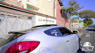 The Girl Met a Porn Actor, Got Horny and Wanted to Fuck Him Nearby, the Guy Didn't Give Him Peace