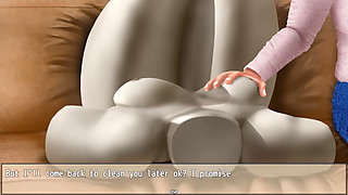 FONDLING AND GETTING A FOOTJOB FROM MARBLE! - A Silent Statue