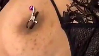 In Sexy Lingerie Tied up Blindfolded Nipples Clamps Whipped All Over