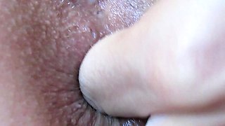 Extreme Close-Up Anal Fingering and Gaping Asshole Play