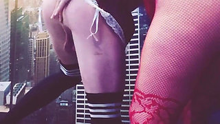 A Bitch in Red Stockings with a Big Ass Fucked Bitch