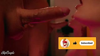 Blonde MILF Gives Sloppy Deepthroat Blowjob & Makes Him Cum Twice – ASMR Close-Up