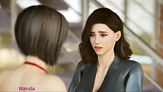 Japanese babe Misskitty2k strutting in high heels and stockings, diving into a wild fantasy