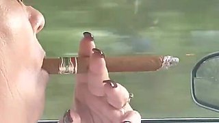 Cigar Exhibitionist Dawn on the Highway