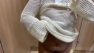 Mallu Wife Gets Naked in Mall Trial Room - Big Ass Kerala Aunty in Sexy Dress
