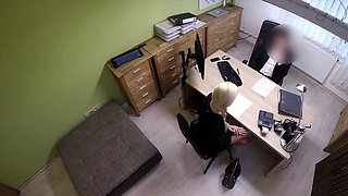 LOAN4K. Blonde angel pays with sex for flexible credit...