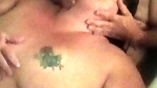 Mature Couple Making Love in the Tub