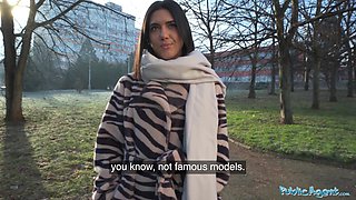 Beautiful Brunette Biology Student Cums Over a Stranger Cock