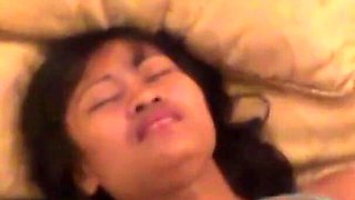 Hot Thai Wayna starts caressing her pussy and takes the vibrator