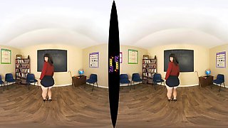 Caught Short - Lingerie Teacher Striptease - Sexlikereal