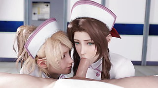 Nurse Luna And Aerith Sucking Big Dick Version 2