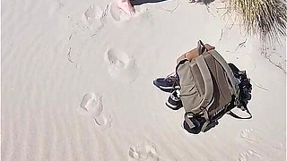 Teen Slut Public Doggy Fucked on the Beach!
