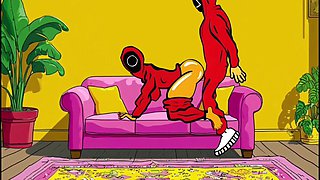 Cuckold Squid Games. Animated Parody of the Squid Game Cartoons Animation