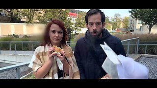 HUNT4K. Poor redhead slut with nice curves and pussy is fucking for scientific progress